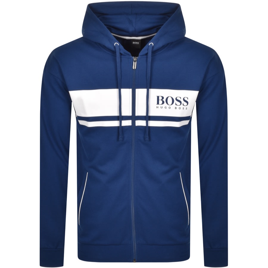 Alternative Image for ProductBOSS Bodywear Authentic Lounge Logo Hoodie Blue1